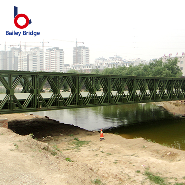 Double-storey steel bailey bridge